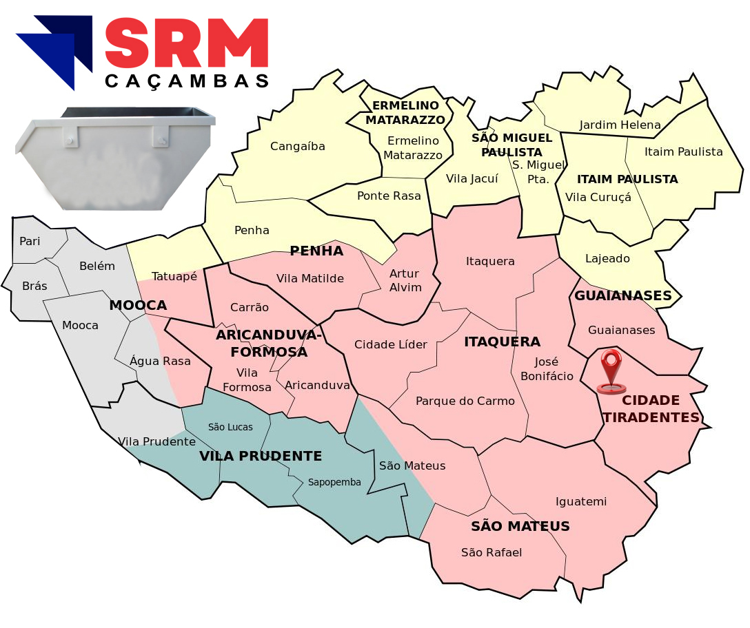 Caçamba no Cidade Tiradentes