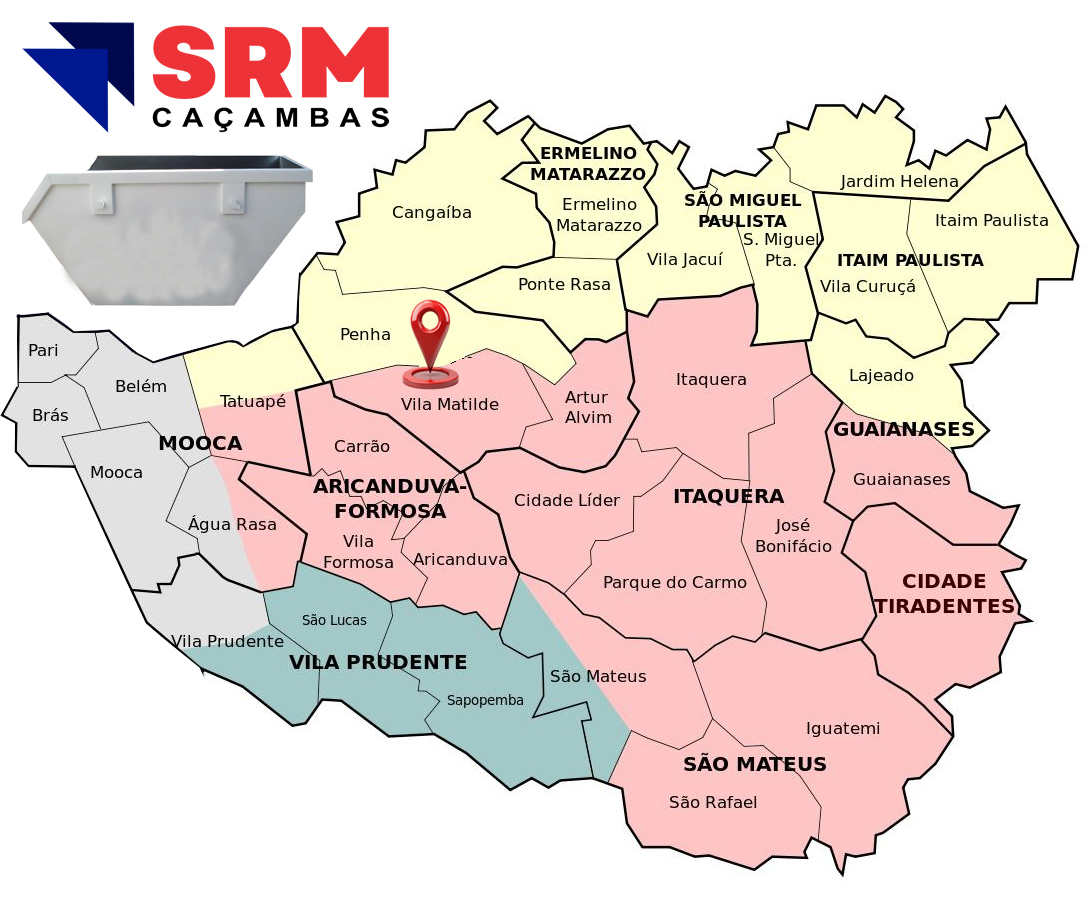 Caçamba na Vila Matilde